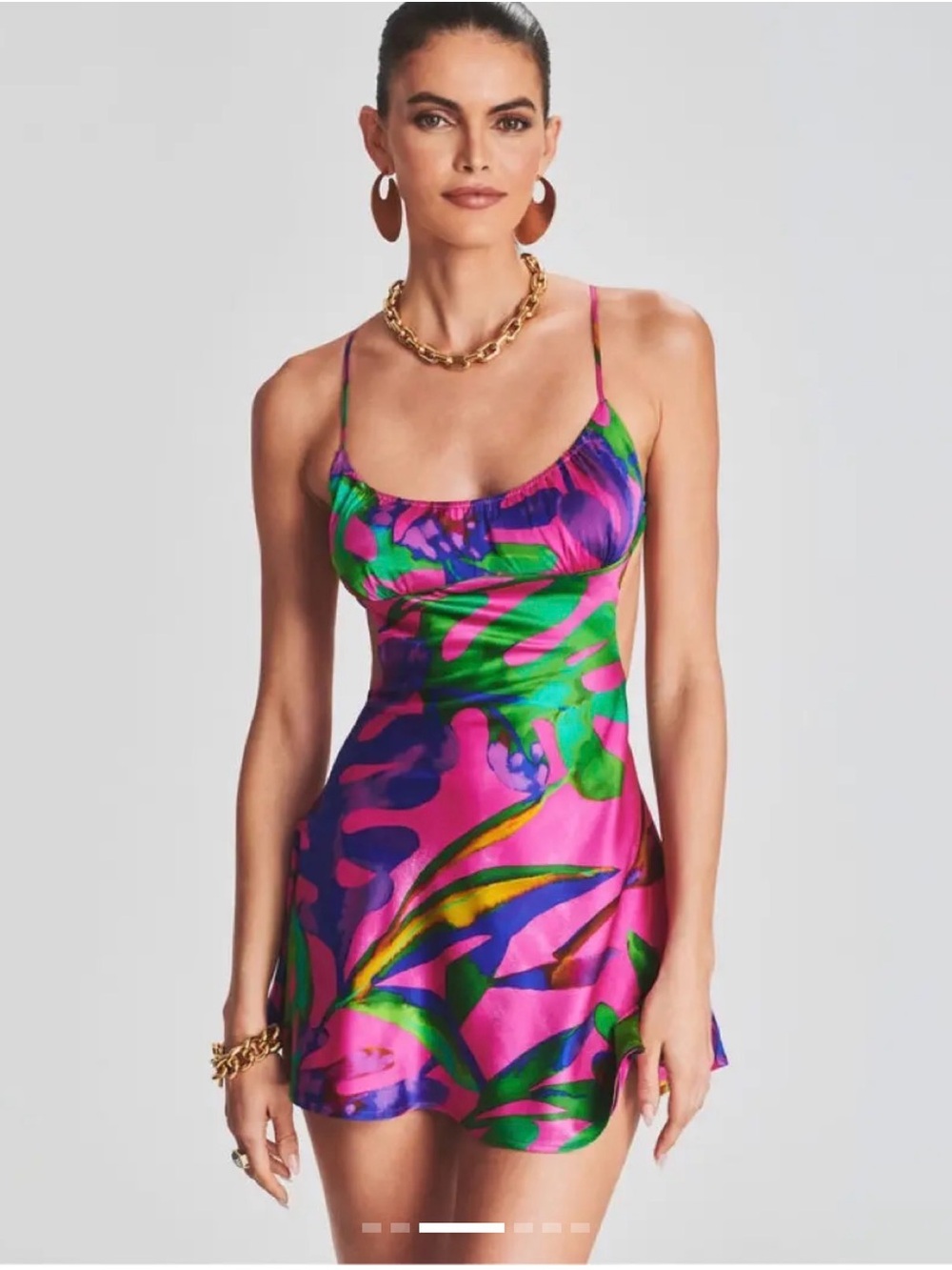 Retrofete Josefine Dress in Tropical Leaf